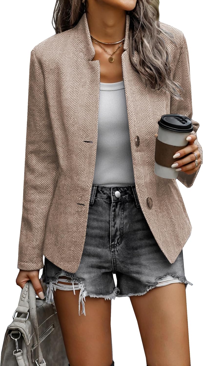 CCTOO Women's Casual Open Front Blazer for Stylish Office Wear