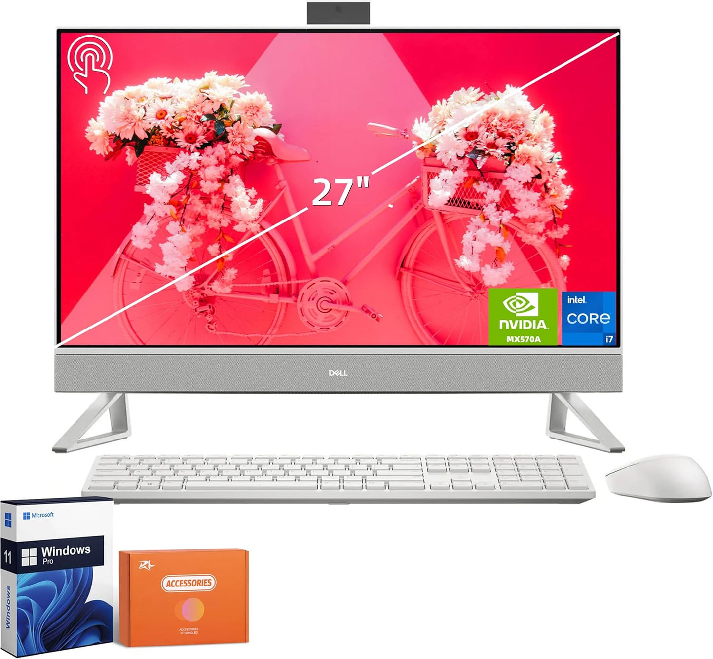 Dell Inspiron 7730 All in One Desktop PC with 27 Inch Touchscreen