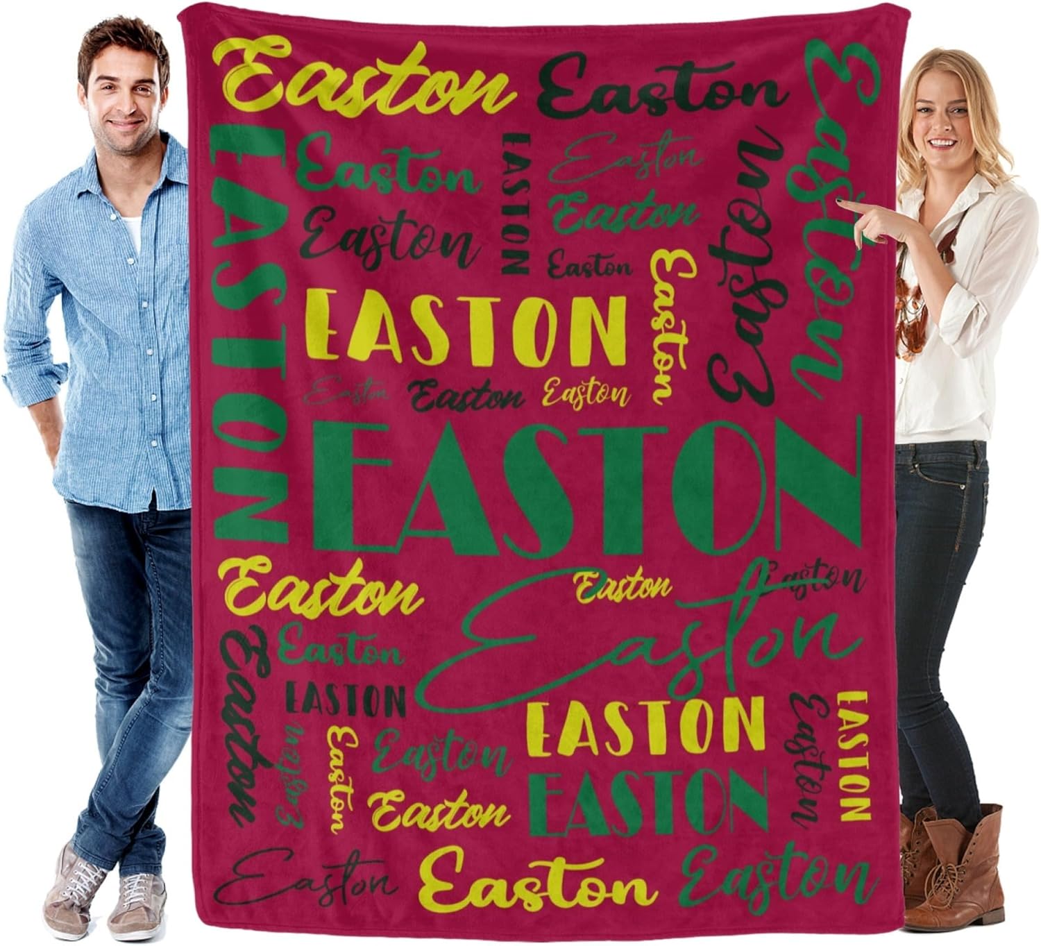 Personalized Name Blanket Custom Flannel Throw for All Ages