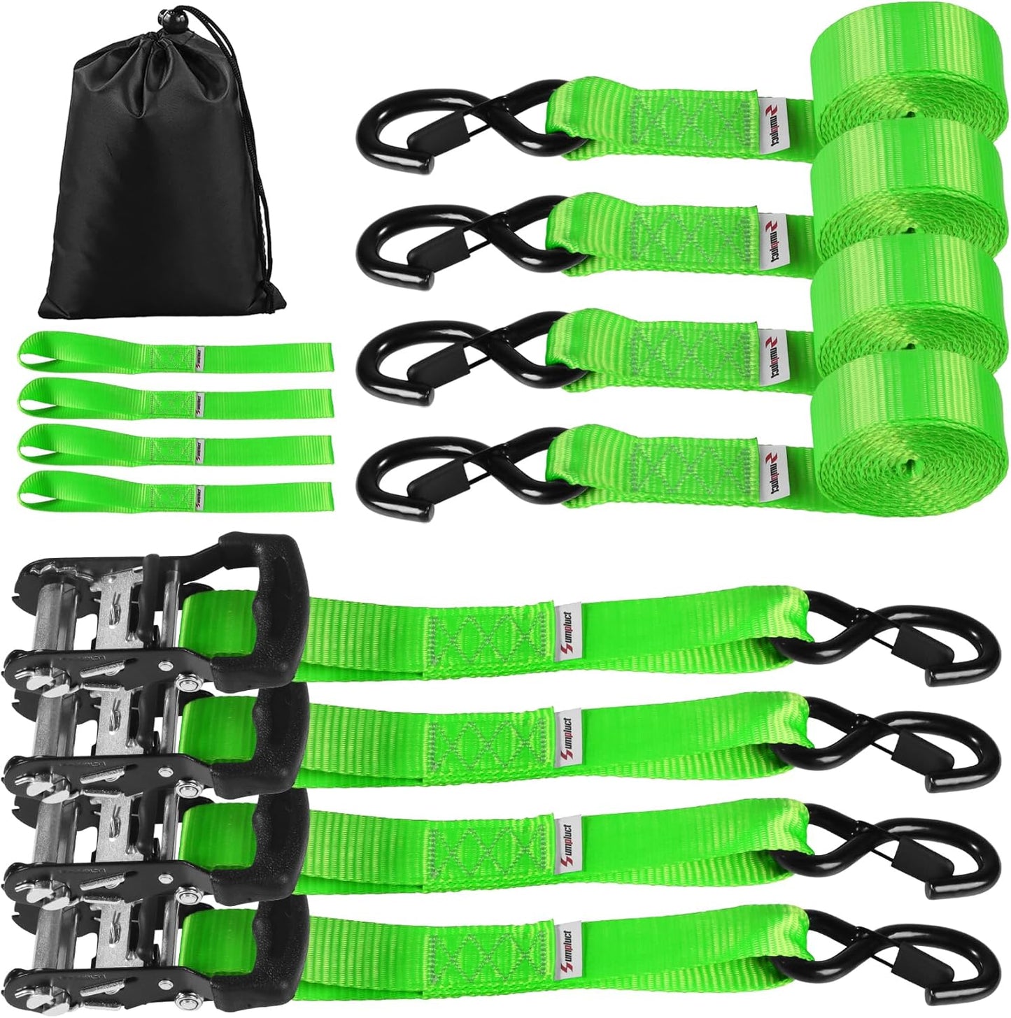 Heavy Duty Ratchet Tie Down Straps Set for Secure Transport