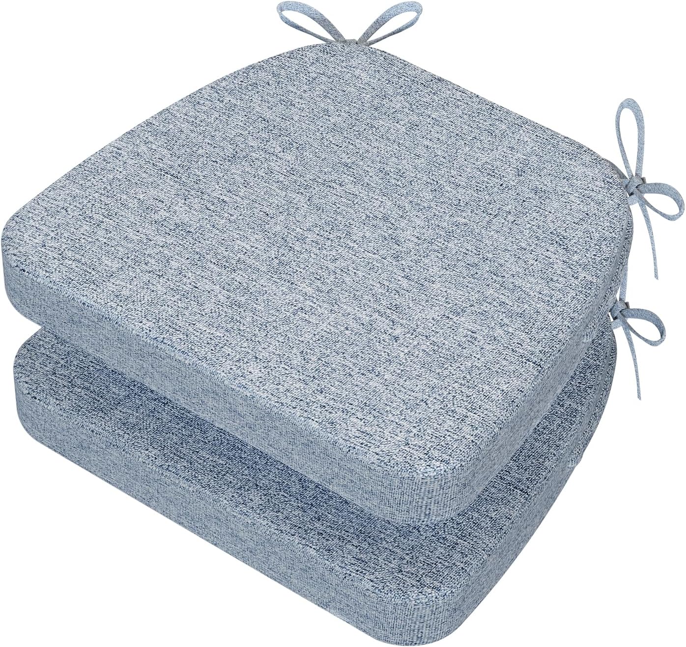 D-Shaped Chair Cushions for Dining, 2 Thick, Set of 2