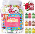 Mini Lip Balm 180 Pack - Assorted Flavors, Moisturizing Minis