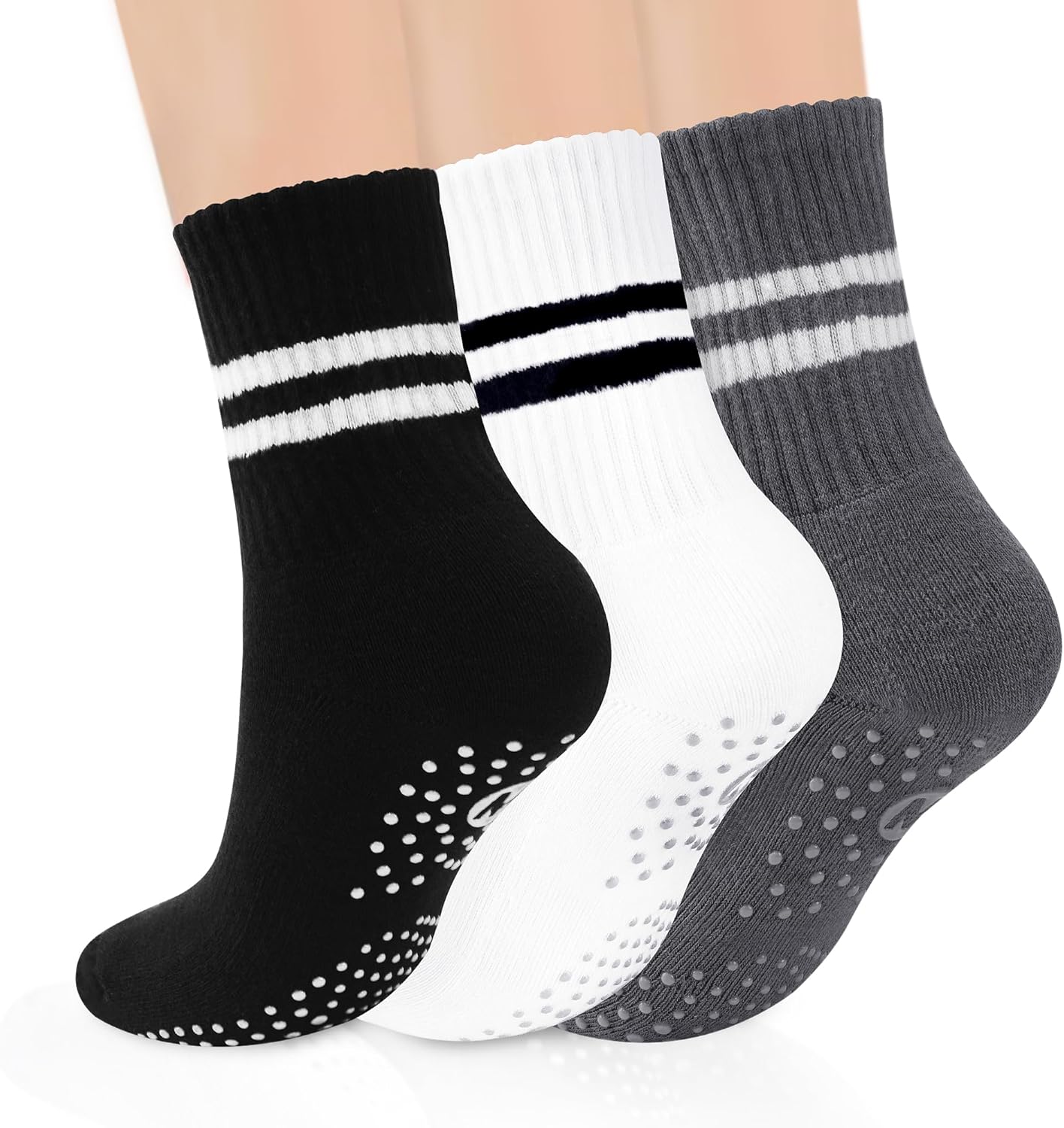 Non-slip Ankle Yoga Socks for Women by ULEEMARK