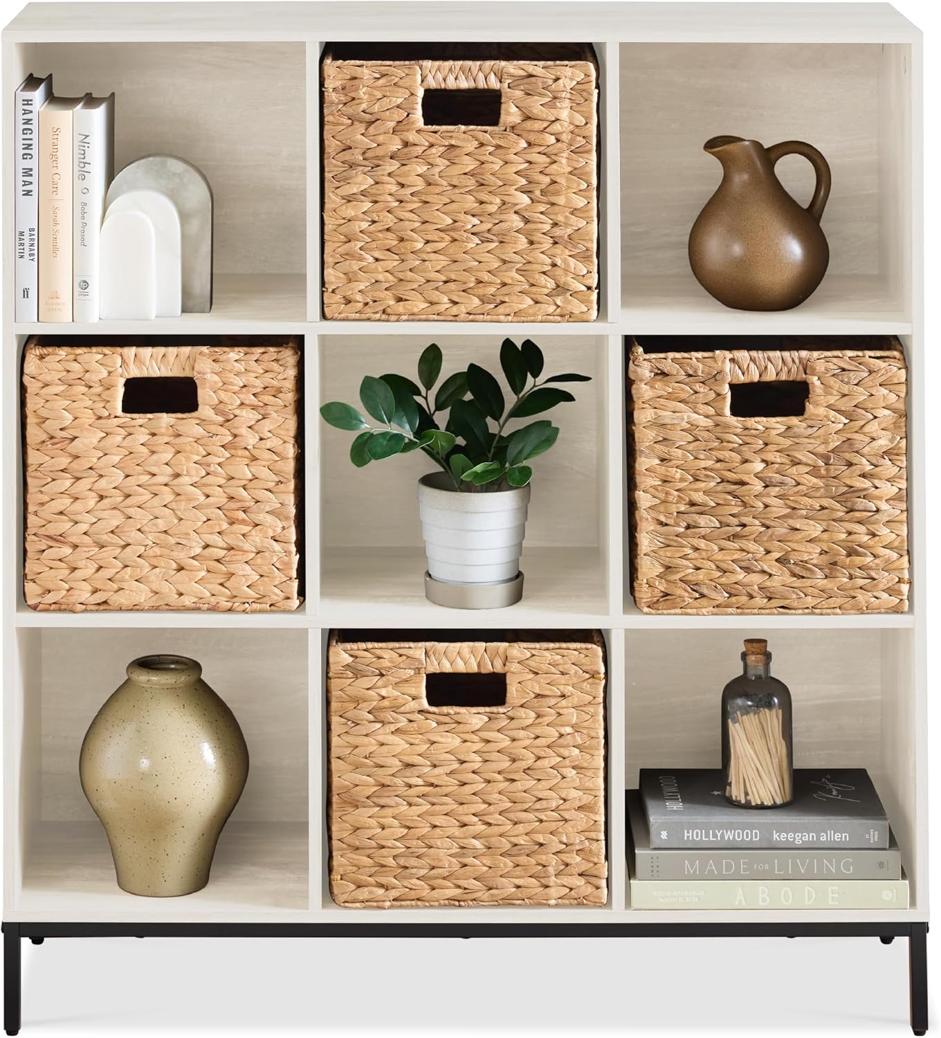 9-Cube Bookshelf Organizer for Living Room and Office Use