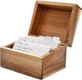 WELLAND Acacia Wood Recipe Box Set