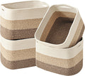Storage Baskets for Organizing & Shelves - 4 Pack Gradient Brown