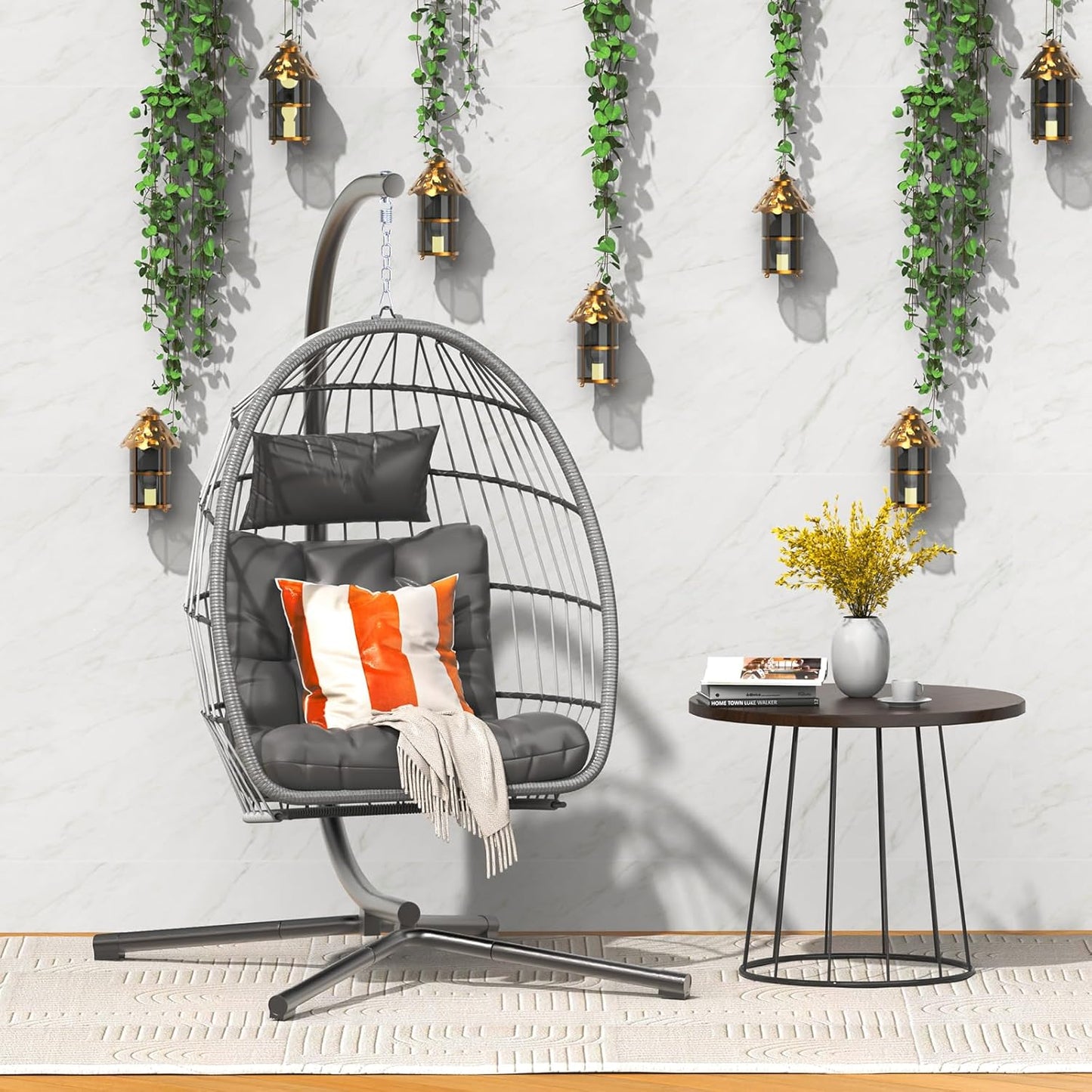 Relax in Style with GAOMON Gray Swing Chair