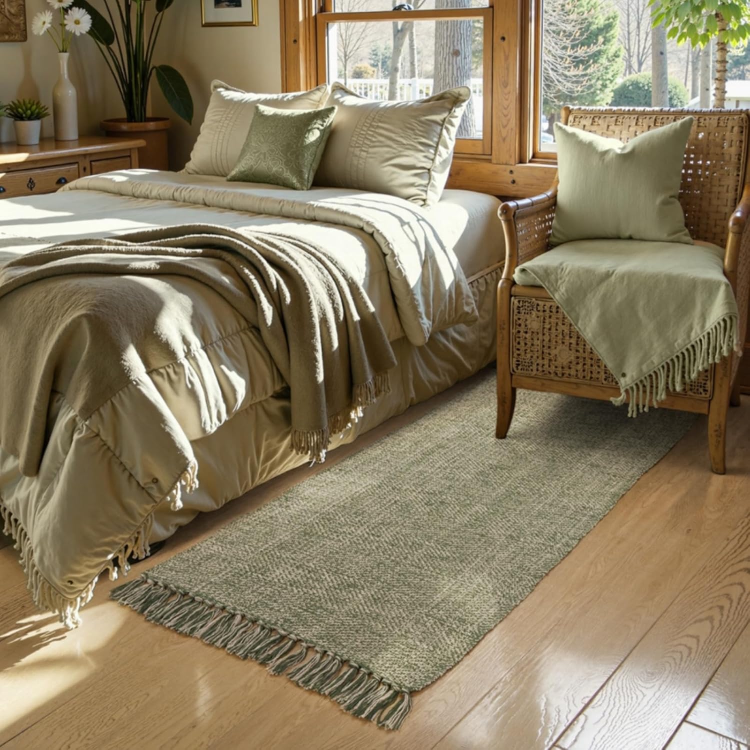 Collive Washable Runner Rugs for Hallways - Soft Hand-Woven Design