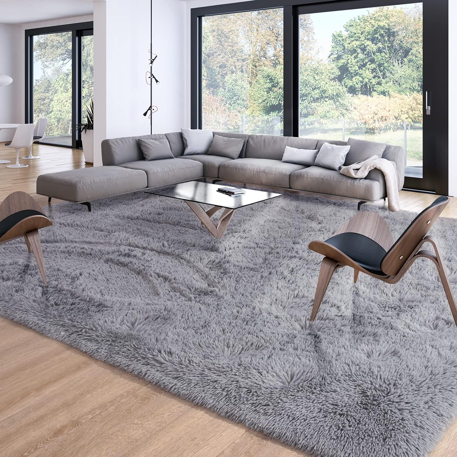 Merelax Soft Modern Indoor Large Shaggy Rug for Cozy Homes