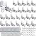 Cabinet Lock Set 24-Pack with Keys - Zinc Alloy 1.5in Cylinders