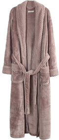 Women's Plush Fleece Bathrobe Richie House RH1591 - Soft Warm Comfort