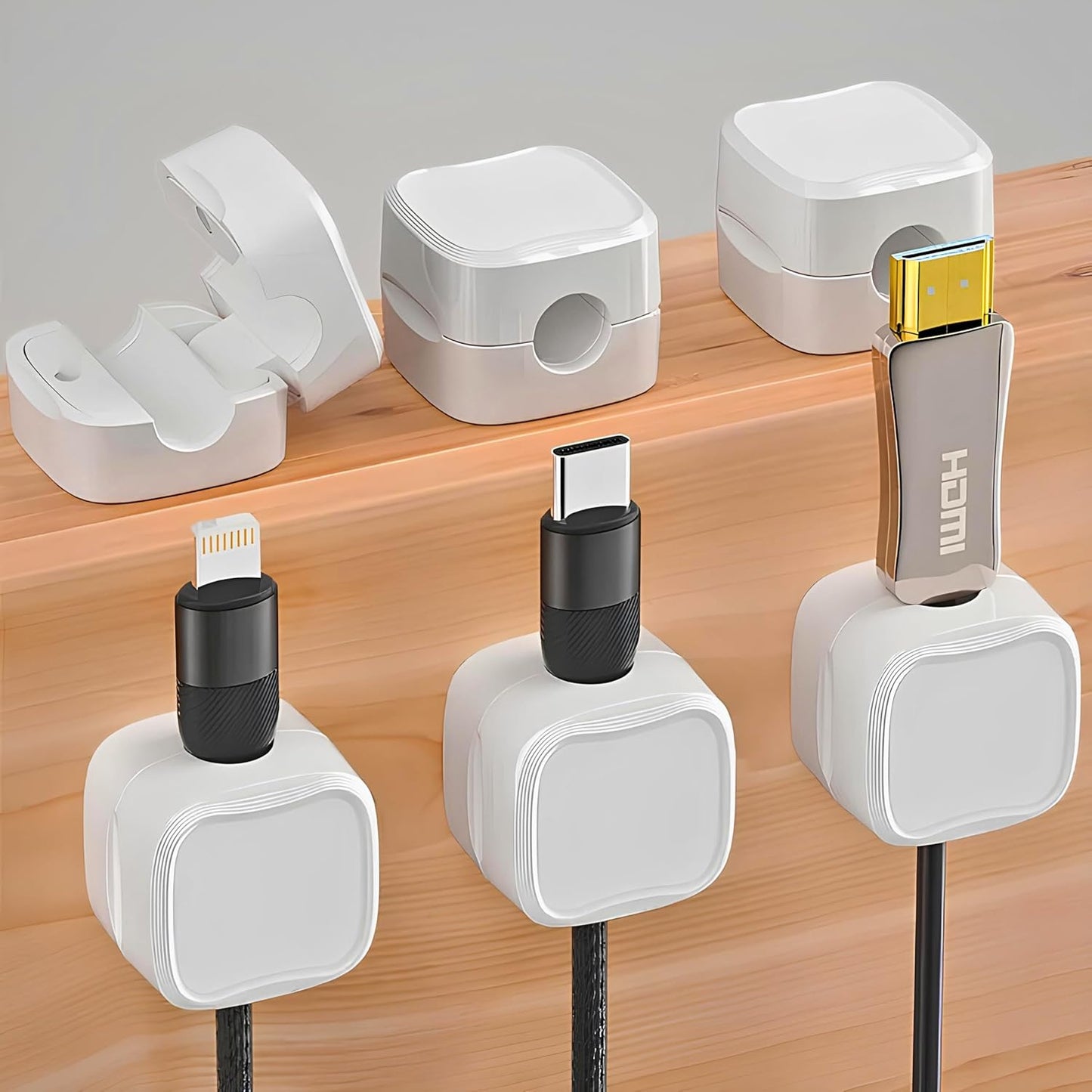 Essatec Magnetic Cable Clips - Tidy Wire Organizer