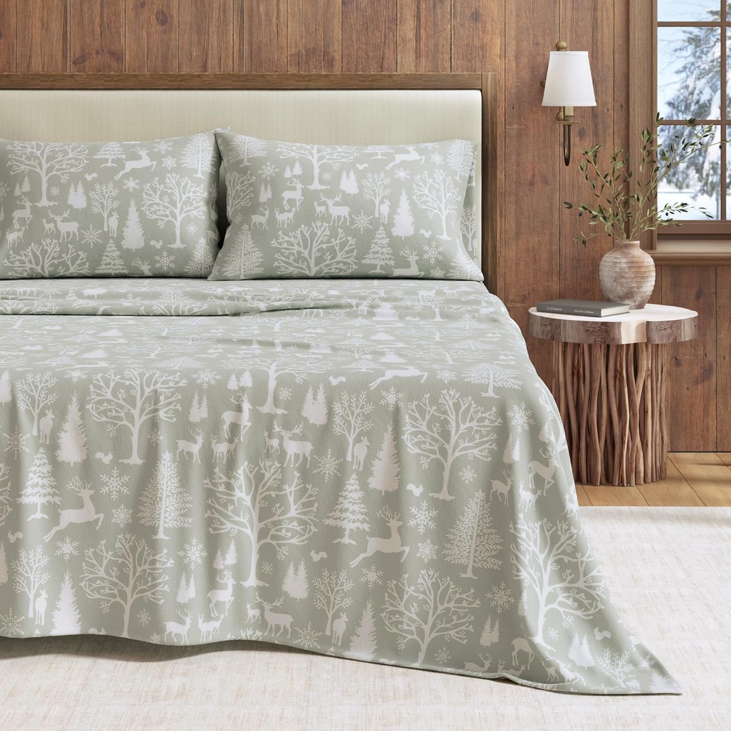 Cozy Twin Size Flannel Sheet Set - 100% Turkish Cotton Bedding