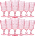 Vintage Pink Wine Glasses Set of 12 for Elegant Occasions