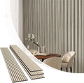 Wood Slat Wall Panels 4 Pack - Light Oak 3D Acoustic Slat Panels