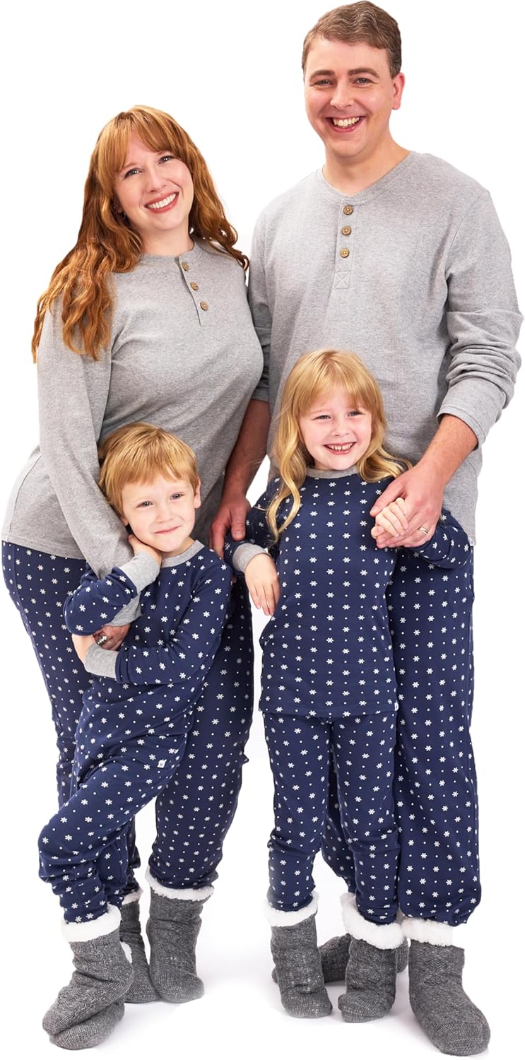 Family Matching Holiday Pajamas in 100% Organic Cotton for All