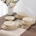 Ceramic Dinnerware Set for 8 - Reactive Glaze Stoneware, Chip