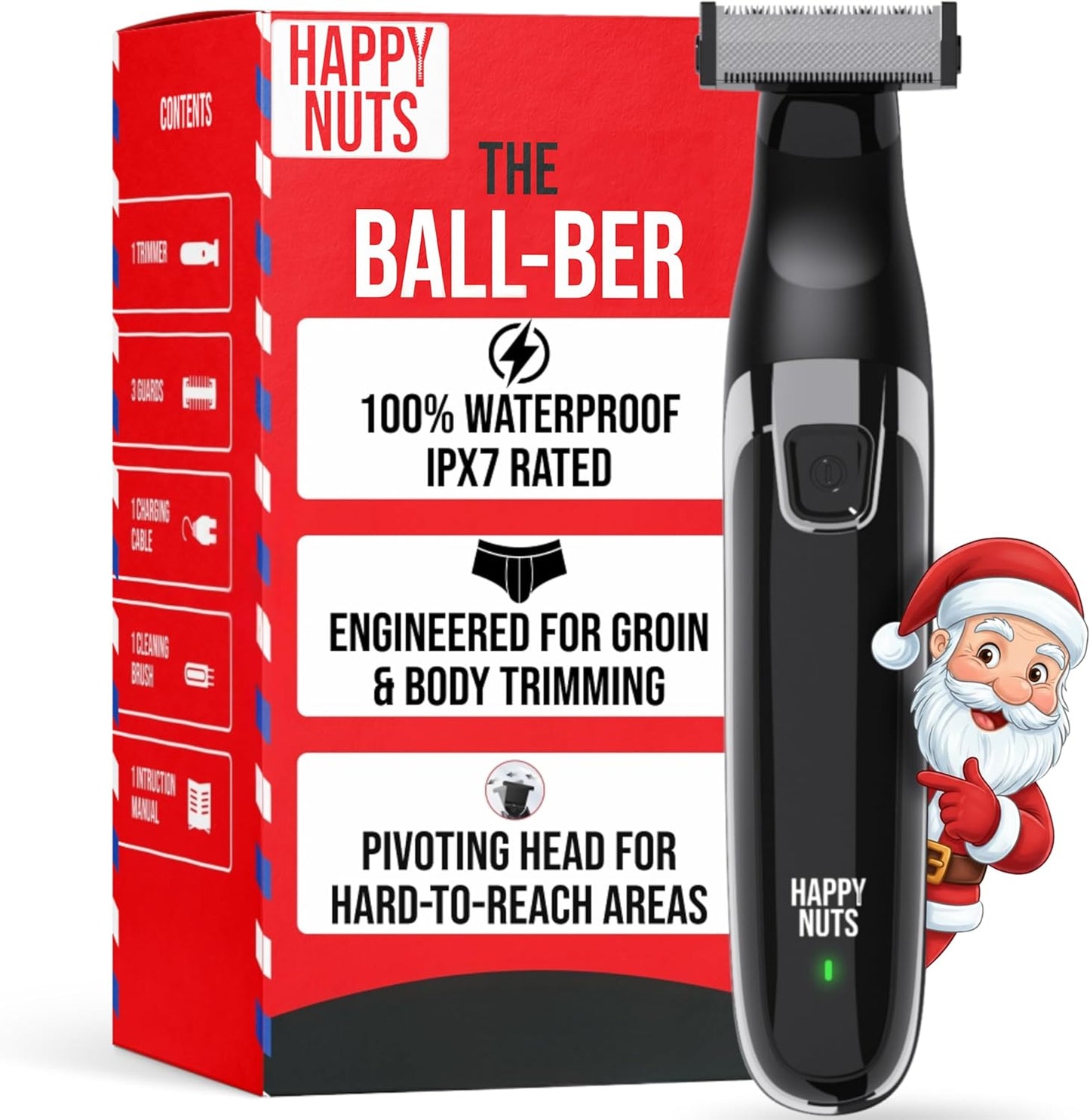 HAPPY NUTS The Ballber Electric Body Hair Trimmer for Men