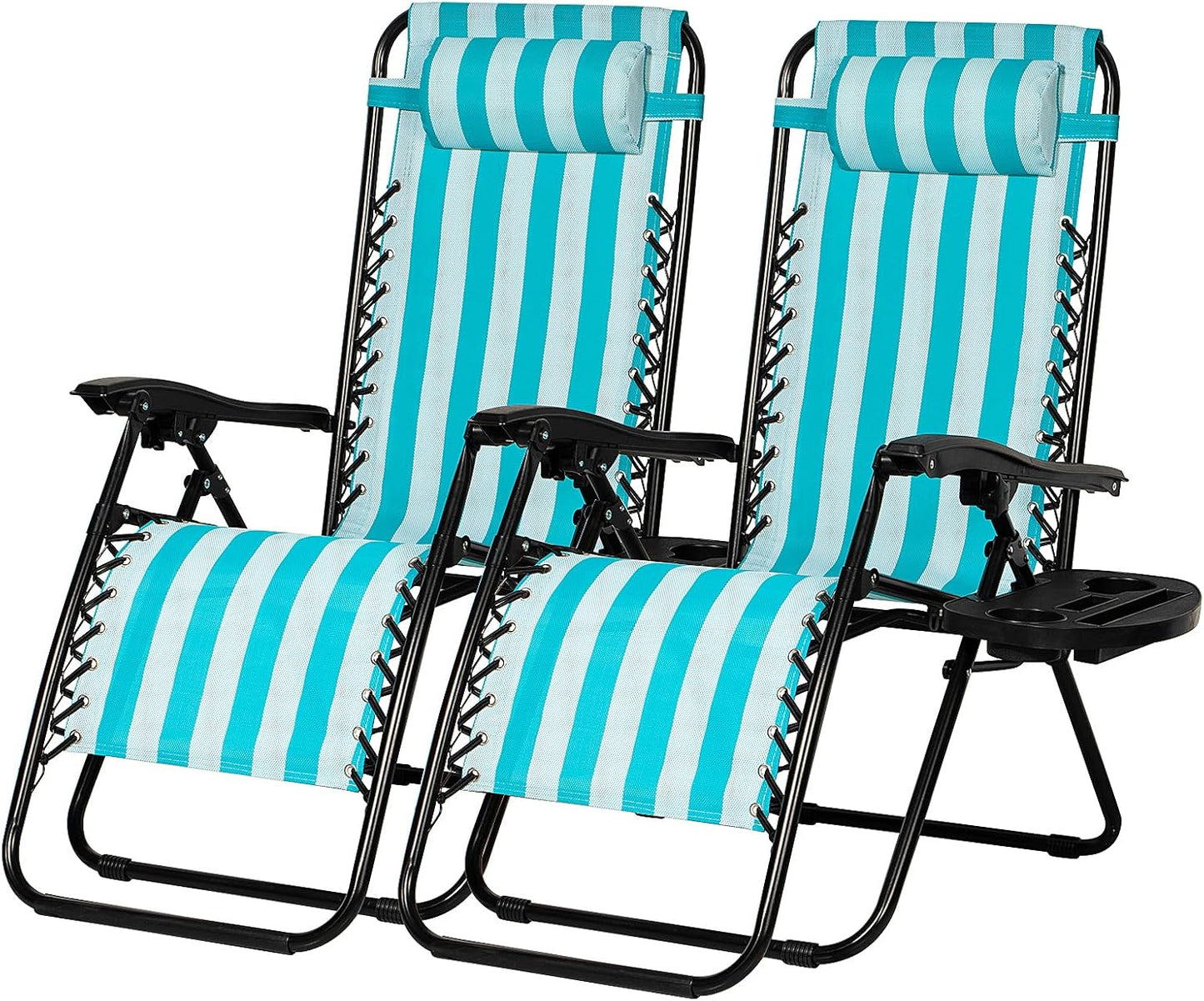 Nazhura Set of 2 Adjustable Zero Gravity Lounge Chairs