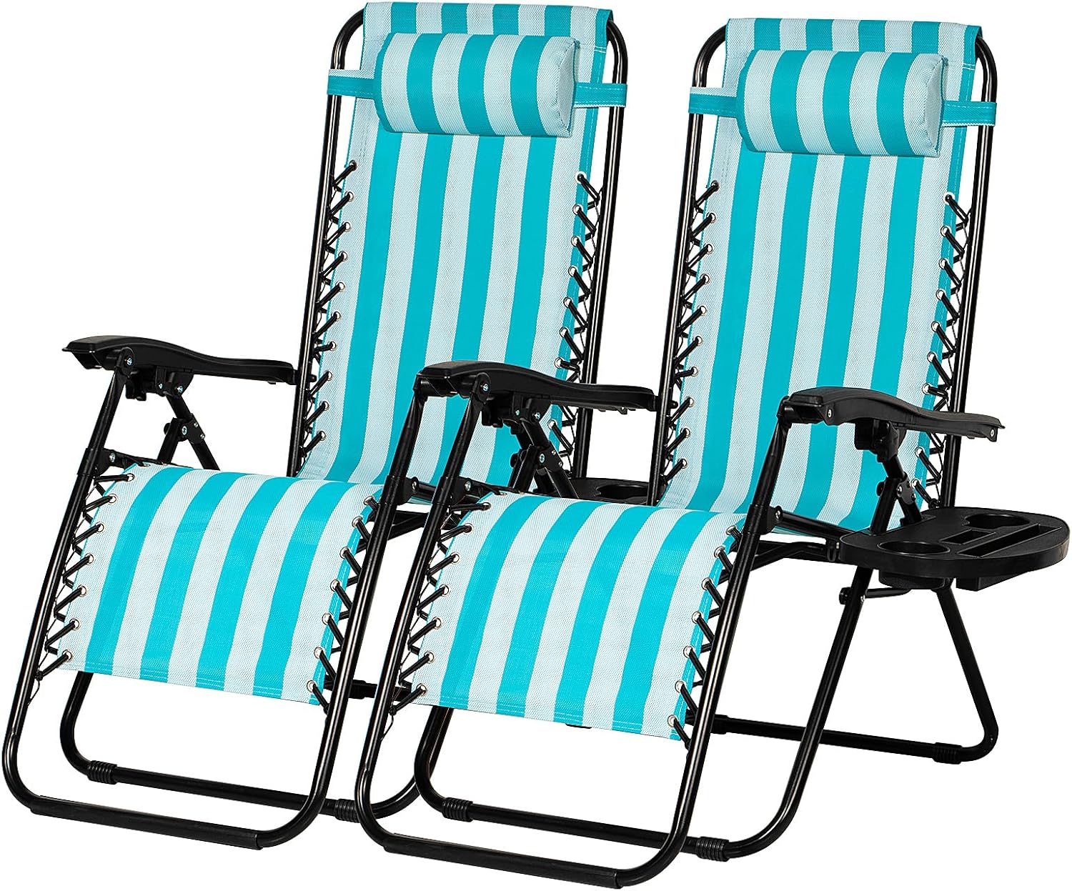 Nazhura Set of 2 Adjustable Zero Gravity Lounge Chairs