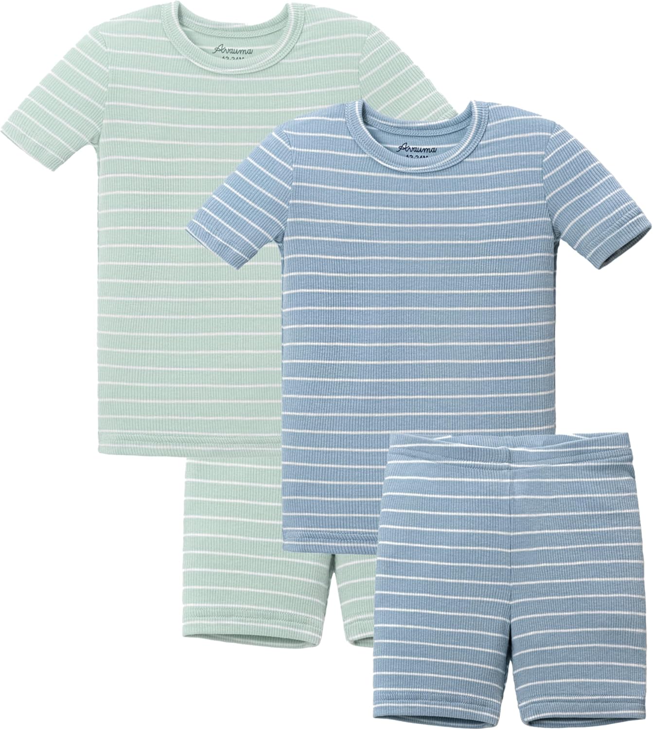 AVAUMA Stripe Pattern Baby Pajama Set for Cozy Sleepwear