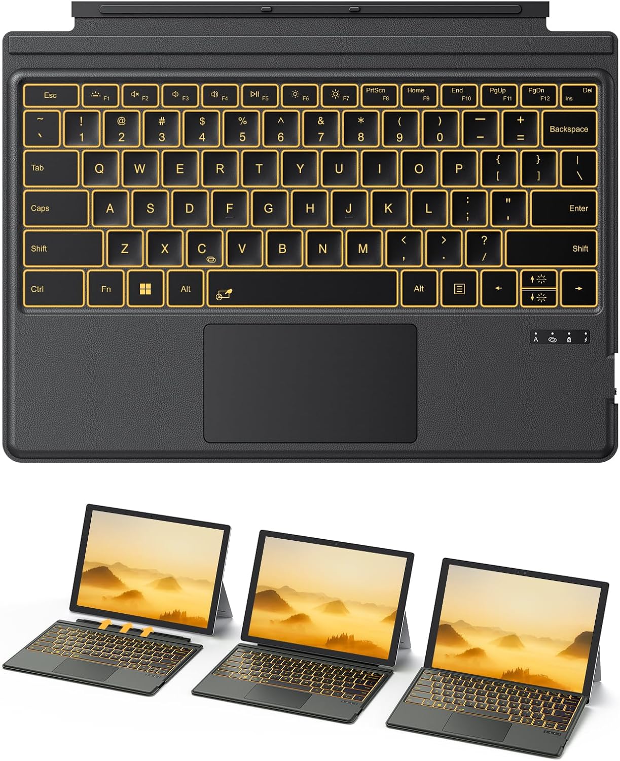 TECURS Bluetooth Keyboard for Surface Pro 7 with Touchpad