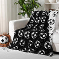 Soccer Knit Throw Blanket 50 x 60 in - Cozy Reversible Holiday Throw