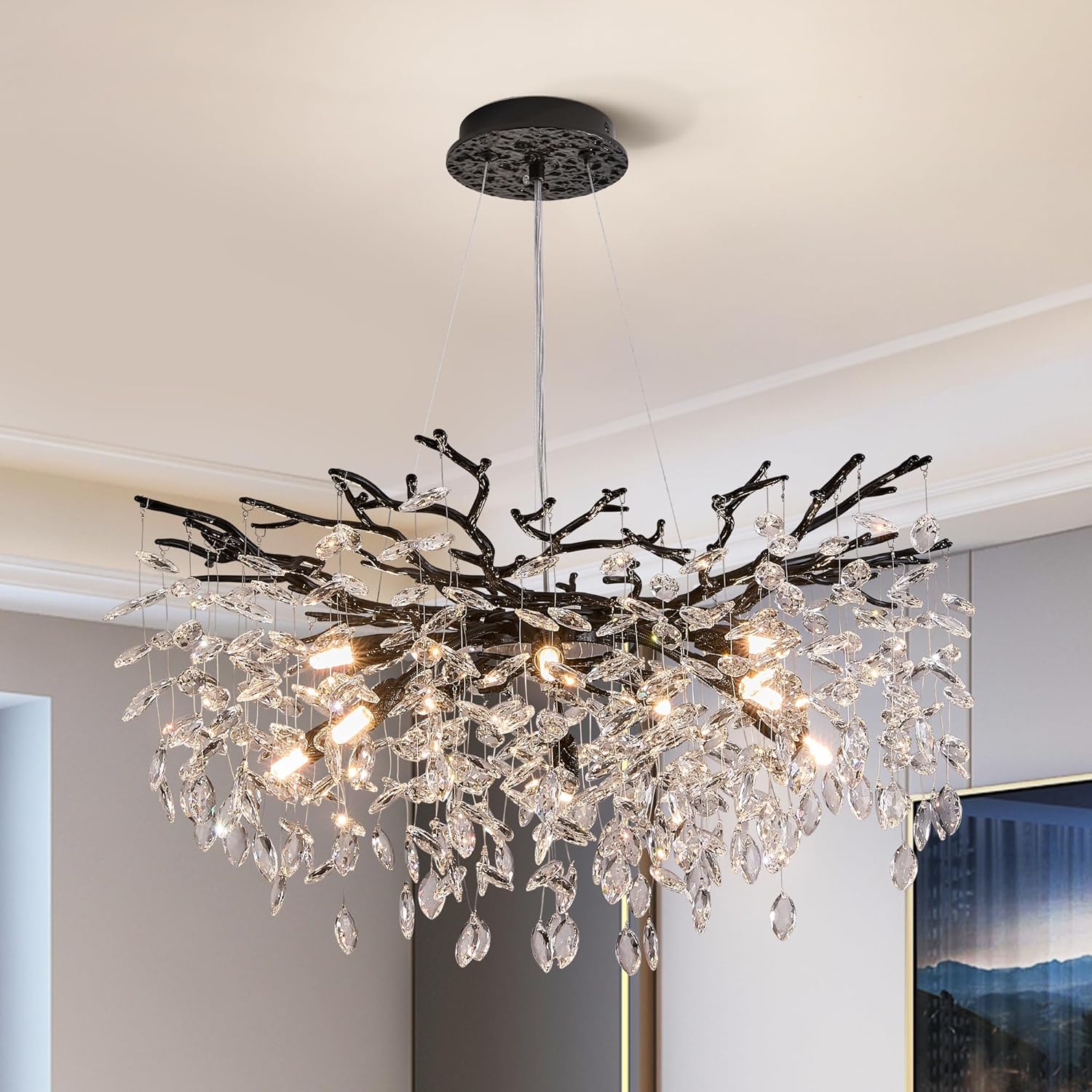 Modern Tree Branch Crystal Chandelier for Luxury Home Decor