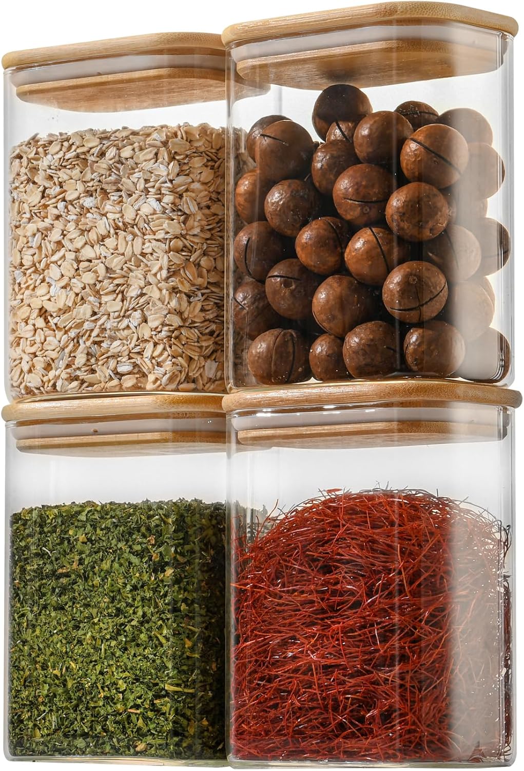 37oz Rectangle Airtight Glass Storage Containers for Kitchen