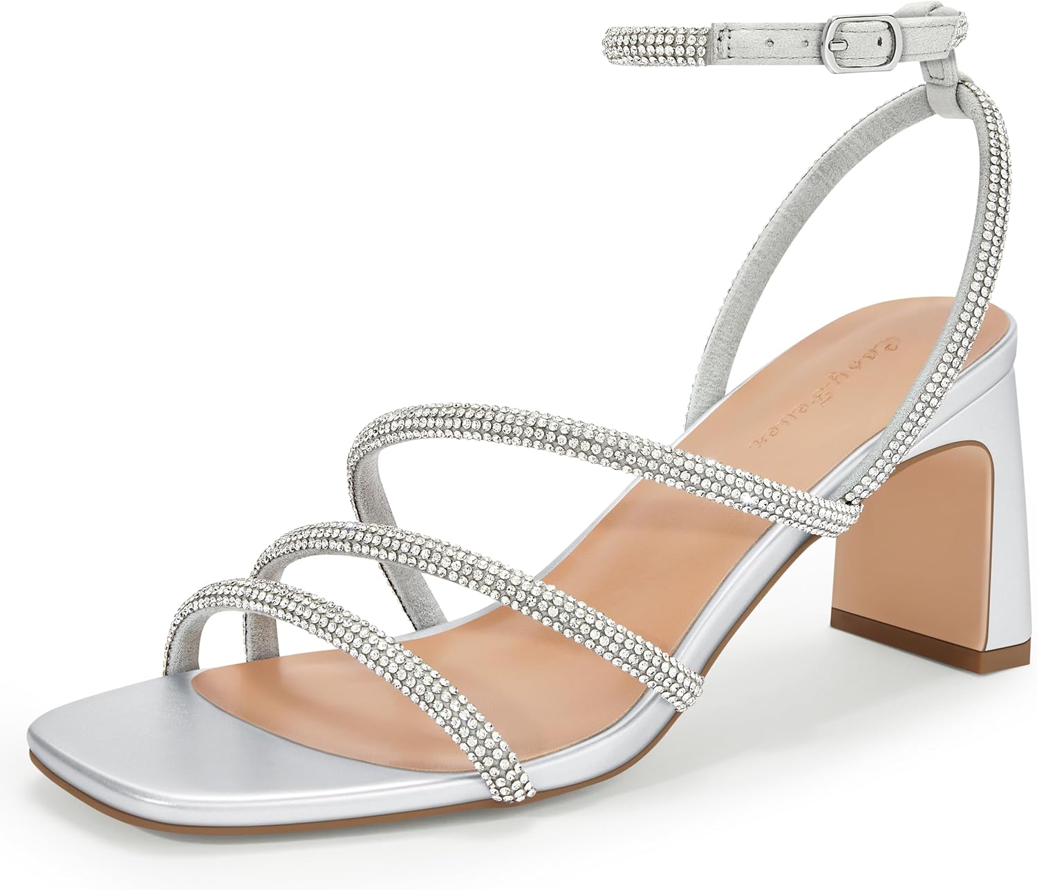CosyFever Womens Rhinestone Sandals for Elegant Events