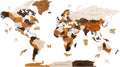 Multilayered 3D Wooden World Map Wall Decor - Travel Keepsake