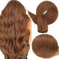 Full Shine Weft Hair Extensions 20in Copper Remy Hair - Natural Look