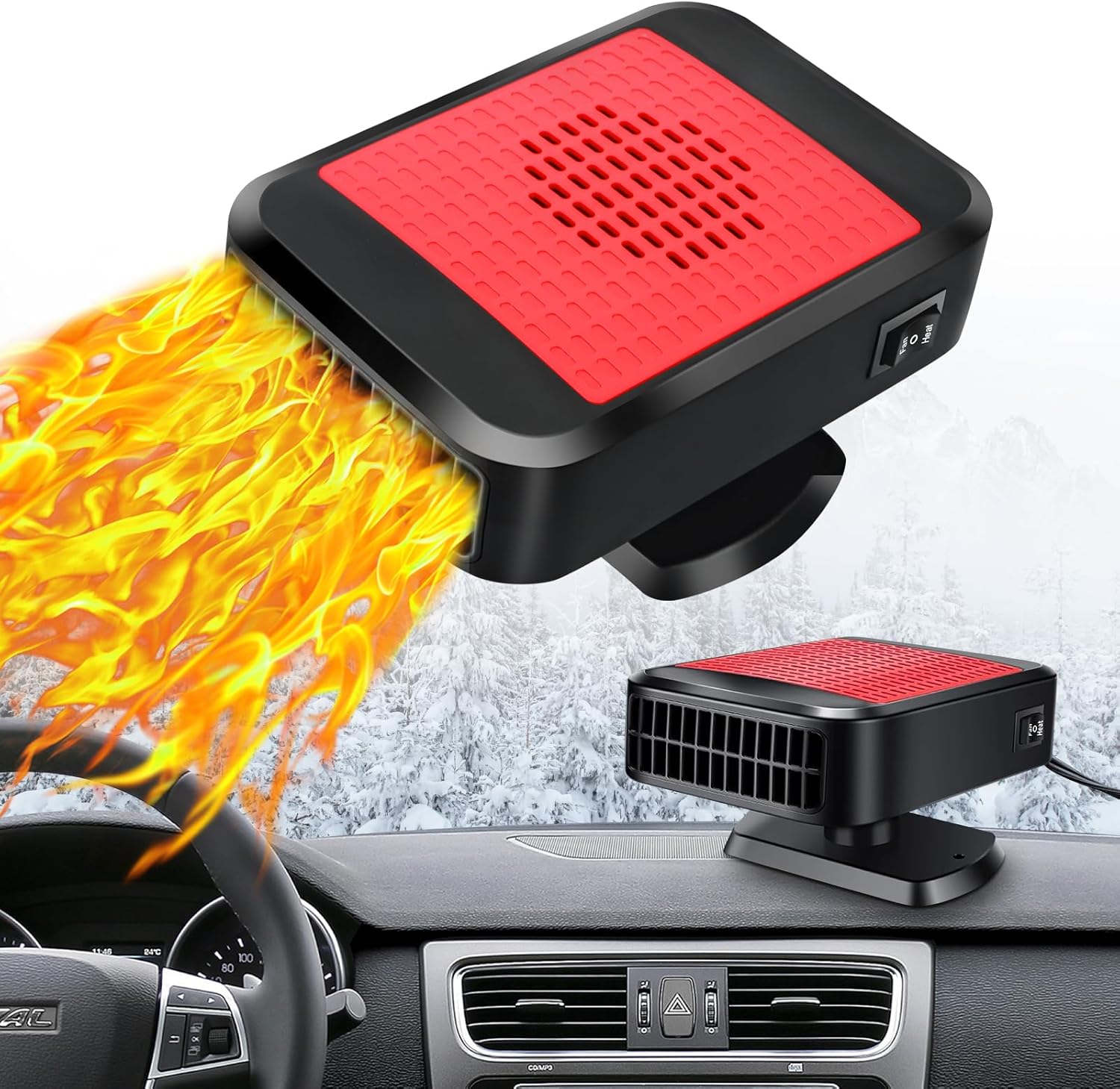 360 Rotating Car Heater & Defroster - Fast Demisting!