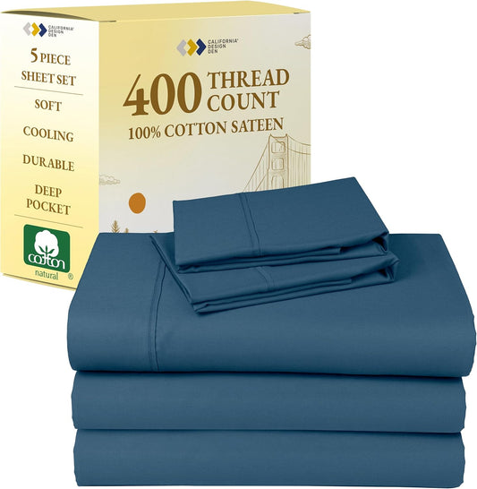 California Design Den Split King Sheets Set - Soft Cotton Bedding