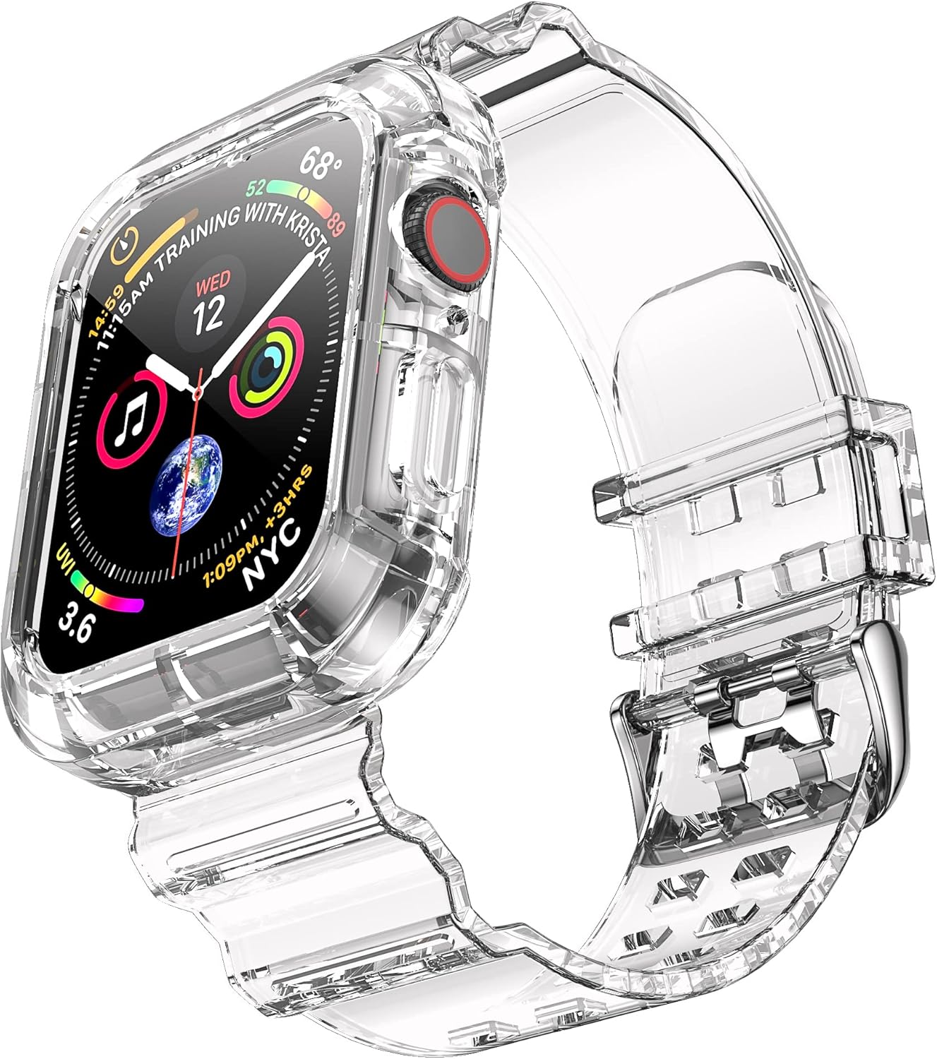Crystal Clear Watch Band for Apple Watch - Stylish Protection