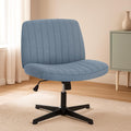 Criss Cross Legged Office Chair Wide Seat Armless Adjustable