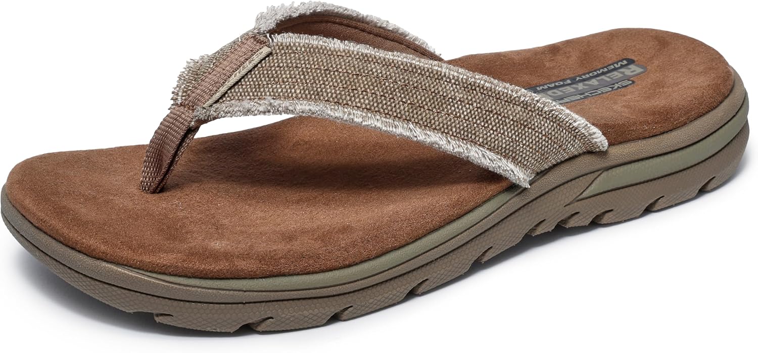 Skechers Men's Relaxed Fit Supreme Bosnia Sandal for Comfort