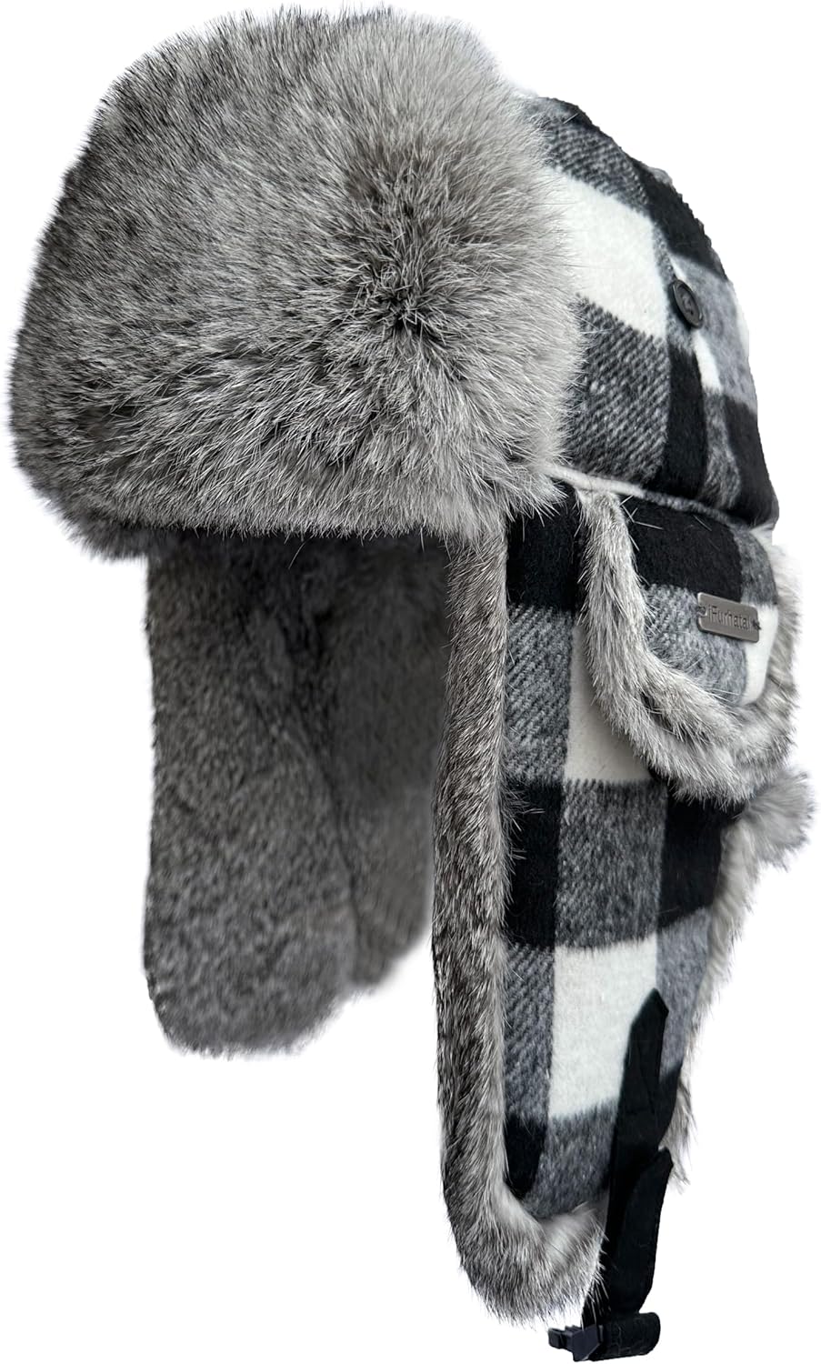 100% Real Rabbit Fur Winter Trapper Hat for Men and Women