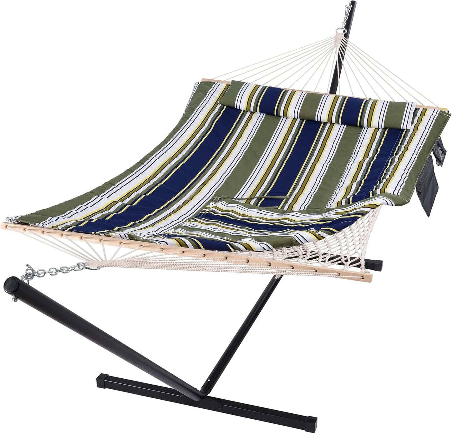 SUNCREAT Double Outdoor Hammock with Stand for Two Persons