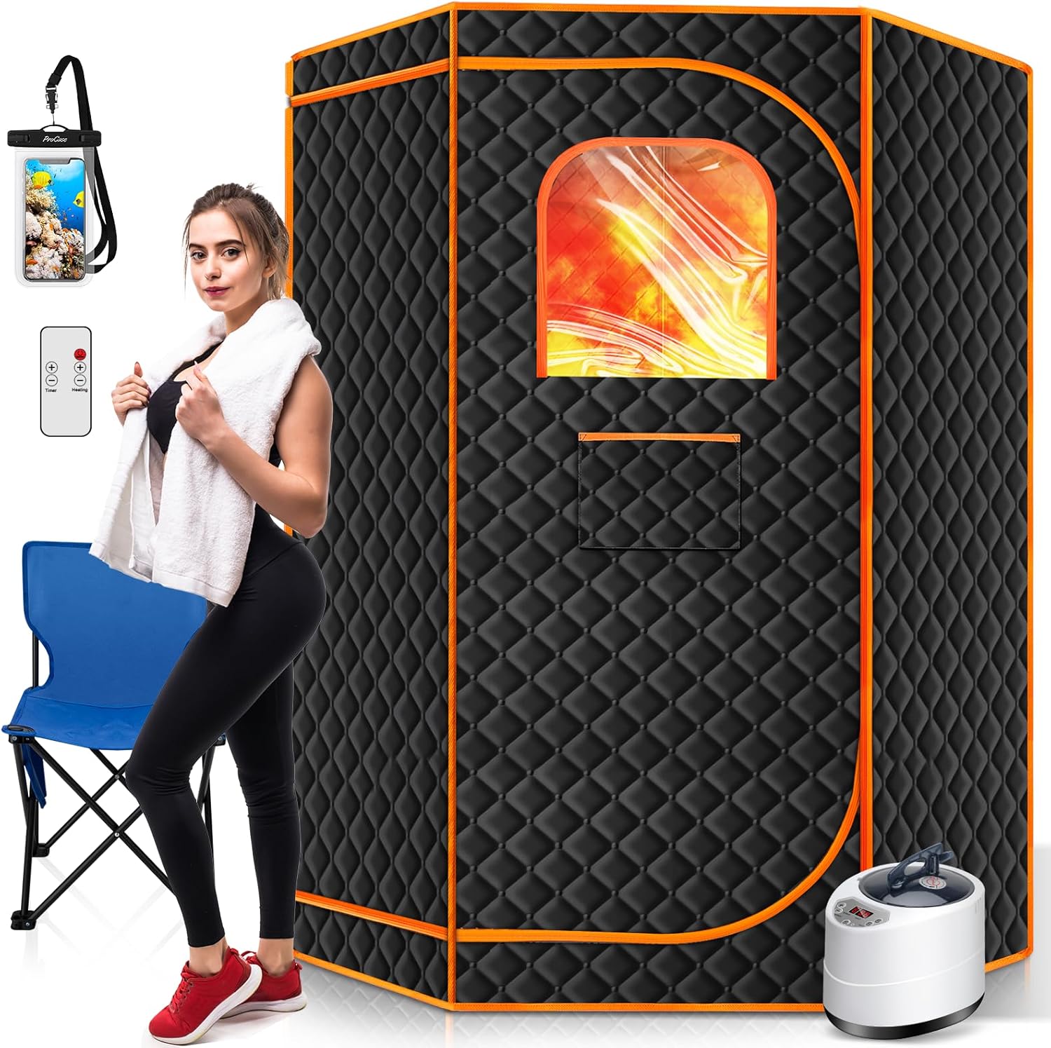 Portable Steam Sauna for Home with Adjustable Heat Levels