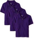 Boys Multipack Short Sleeve Pique Polo - Durable School Staples Shirts