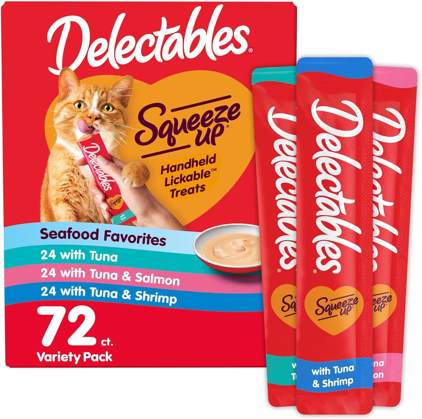 Delectables Squeeze Up Seafood Variety Pack for Cats Treats
