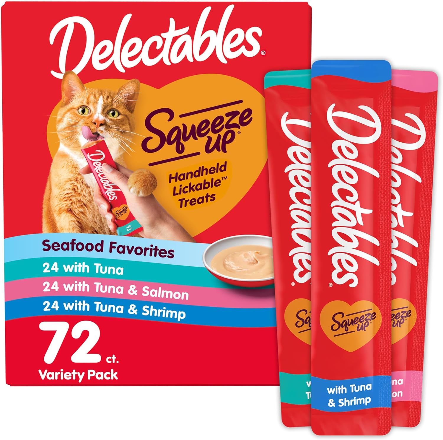 Delectables Squeeze Up Seafood Variety Pack for Cats Treats