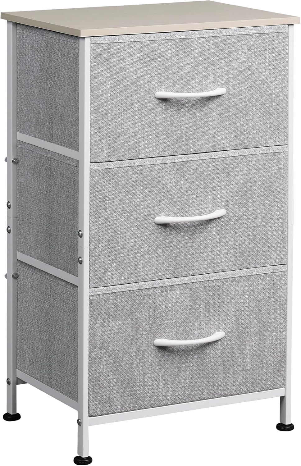 WLIVE Nightstand with 3 Drawers for Bedroom and Entryway