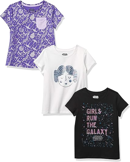 Disney Marvel Star Wars Frozen Princess Girls Short-Sleeve T-Shirts