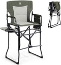 Portable 30.7in Tall Folding Directors Chair with Side Table - Compact