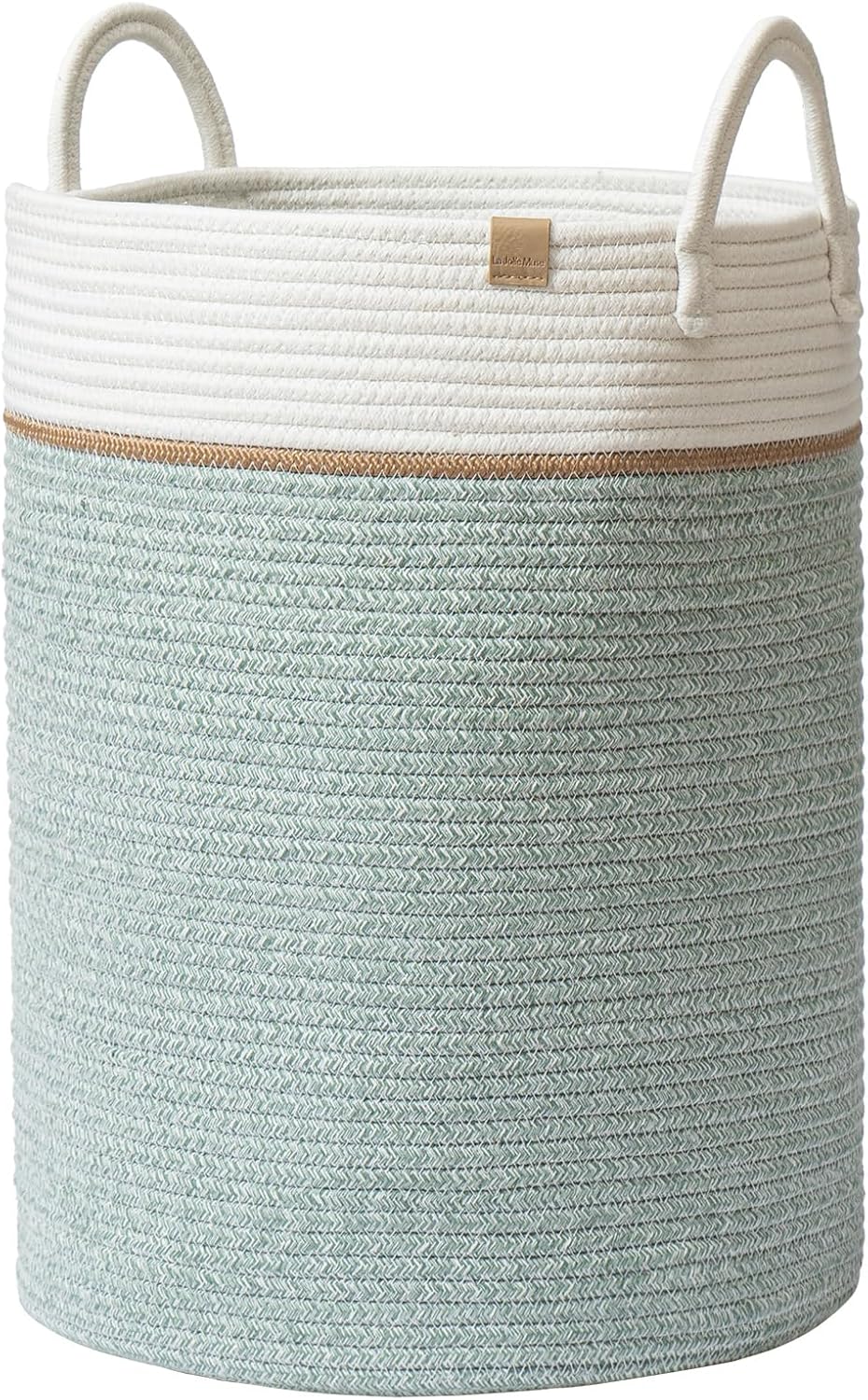 LA JOLIE MUSE Cotton Rope Laundry Basket for Stylish Storage