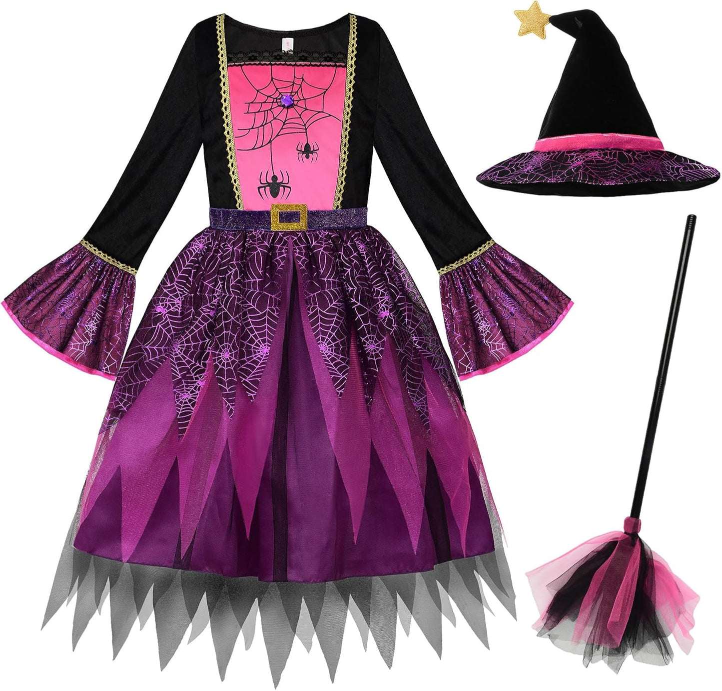 Enchanting Halloween Witch Costume for Girls - Perfect for Fun