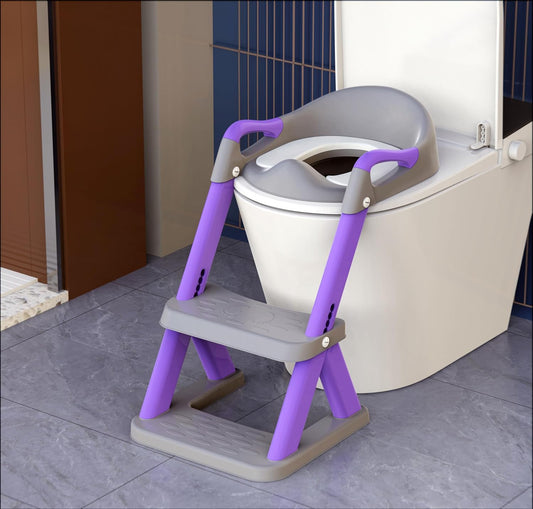 SKYROKU Toddler Toilet Seat with Step Stool and Splash Guard