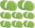 Chunky Chenille Yarn 8 Pack 27yds Each - Thick Velvet Plush